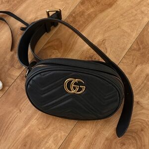 Gucci GG Marmont Belt Bag in Black
